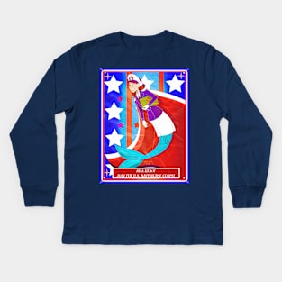 Navy Nurse Kids Long Sleeve T-Shirt